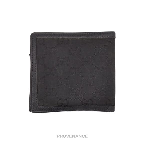 🔴 Gucci Web Bifold Wallet - GG Canvas Black Leather - Picture 2 of 8